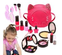 Cartoon Princess Makeup Kit Girls, Pretend Cosmetics Set, Portable Eye Shadow, Lipstick, Nail Polish, Role Play Toy for Kids, Fun Hands- Play and Imagination Development