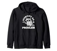 Cartoon Raton Laveur I Identify as a Problem Sweat à Capuche