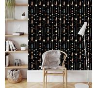 Cartoon Razzo Papier Peint Autocollant 0.52X20 M Pianeta Cielo Stellato Meuble Film Décoratif Imperméable Mat Stickers Collant Rouleau Facile à Nettoyer pour Surface Mural Porte Armoire Cuisine