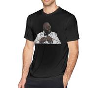 Cartoon Rick Ross Man T Shirts Short Sleeves Crew Neck Tees Summer Tops Black Manches Courtes(Small)