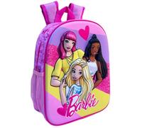 CARTOON Sac à dos Barbie école maternelle pour enfants avec images en relief loisirs 32 x 22 x 10 cm, multicolore
