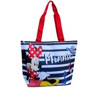 CARTOON Sac de plage Minnie Mouse Disney sac à bandoulière en tissu avec poignées 45 cm accessoire de plage