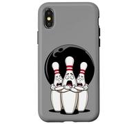 Cartoon Scared Bowling Pins - Funny Sport Bowler Tee Coque pour iPhone X/XS