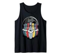 Cartoon Scared Bowling Pins - Funny Sport Bowler Tee Débardeur