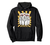 Cartoon Scared Bowling Pins - Funny Sport Bowler Tee Sweat à Capuche