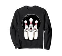 Cartoon Scared Bowling Pins - Funny Sport Bowler Tee Sweatshirt