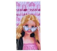 CARTOON Serviette de plage Barbie en microfibre polyester pour enfants 245 g/m² - Dimensions : 70 x 140 cm - Pour la plage et la piscine