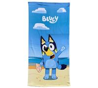 CARTOON Serviette de plage Bluey serviette en microfibre polyester pour enfants 245 gsm taille 70 x 140 cm plage piscine