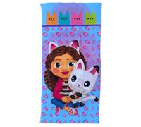 CARTOON Serviette de plage en microfibre polyester pour enfants 245 gsm taille 70 x 140 cm plage piscine (Gabby's Dollhoue)