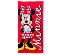 CARTOON Serviette de plage piscine de plage Minnie Disney serviette en microfibre polyester pour enfants 140 x 70 cm