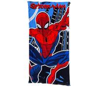CARTOON Serviette de plage pour enfant Spider-Man 70 x 140 cm en microfibre 100 % polyester séchage rapide serviette plage piscine Marvel idée cadeau super-héros