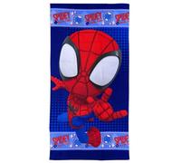 CARTOON Serviette de plage Spidey Marvel serviette en microfibre polyester pour enfants 245 gsm taille 70 x 140 cm plage piscine