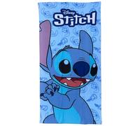 CARTOON Serviette de plage Stitch Disney en microfibre de polyester pour enfants 245 gsm taille 70 x 140 cm plage piscine