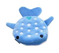 Cartoon Shark Earphone Case - Plush Kids Coin Wallet with Embroidery Design | Cute Card Holder Pouch for Girls, Headphone Storage Bag, Small Change Purse Gift