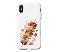 Cartoon Shish Kebab Skewer Grilling Coque pour iPhone X/XS