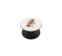 Cartoon Shish Kebab Skewer Grilling PopSockets PopGrip Adhésif