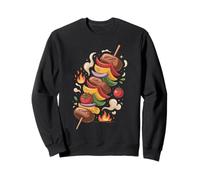 Cartoon Shish Kebab Skewer Grilling Sweatshirt