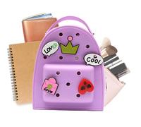 Cartoon Silicone Backpack, Cute Waterproof Jelly Silicone Backpack with Charm, Adjustable Lightweight Travel Bag, Girls' Backpack Purse for School, Travel, Everyday Use, and Casual Adventures