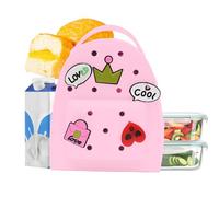 Cartoon Silicone Backpack with Charm, Cute Waterproof Jelly Backpack for Kids, Prevent Moisture, Lightweight and Stylish School Bag, Silicone Material, Daily Use and Outdoor Adventures, 11x19x22cm