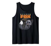 Cartoon Silver Fox Race Animal Lover Cute Foxes Débardeur
