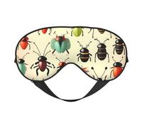 Cartoon Small Insects Soft Eye Mask. Unisexe, confortable et respirant, adapté pour le repos quotidien, vous aide à entrer rapidement dans le sommeil profond.