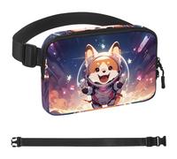 Cartoon Space Dog Unisexe Style Fanny Pack: Fashion Waist Packs, Crossbody Bags Sport Slim Fashion pour Jogging Randonnée Randonnée Femme Homme, Multicolore 08, 1.5x9.0x5.9in/4x23x15cm