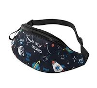 Cartoon Space Rockets Stars Crossbody Bag Runner Small Hip Pouch Bum Bag Running Waistpack Bumbag Beltbag Sport Mince À La Mode pour Jogging Randonnée Femme