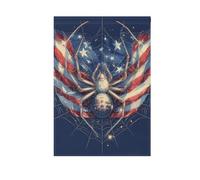 Cartoon Spider 4th Of July Independence Day Grand drapeaux d'extérieur bannière de porte de Pâques pour décoration de porche 28 x 40 cm double face