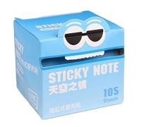 Cartoon Sticky Notes Pad Set, Self Stick Memo Notepads, Cute Pull Out Design, Compact Portable Size for School Office Party Use Teens Friends Coworkers, 2.95x2.76x2.76 Inches
