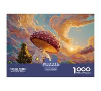 Cartoon-Style Mushroom House 1000 Pcs Carton Premium Coffret De Puzzles Mushroom Cottage Stimulant Et Éducatif Jeu Créatif Puzzles As Birthday Gifts 52x38cm/1000pcs