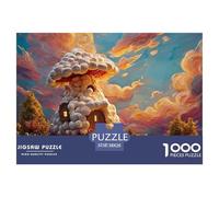 Cartoon Style with Fine Details 1000 Pièces Carton Premium Coffret De Puzzles Mushroom Cottage Stimulant Et Éducatif Jeu Familial Puzzles As Birthday Gifts 38x26cm/1000pcs
