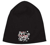 Cartoon Styled Ambulance Emergency Call Funny Jersey Beanie Hat Thin Slouch Cap Unisexe One Size