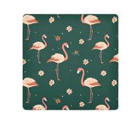 Cartoon Sweet Flamingo Vert Autocollant Magique Maquillage Trousse de Voyage Tissu Cosmétique Organisateur Wrap Objectif Appareil Photo Tissu Wrap pour Articles de Toilette Taille 55,1 x 55,1 cm