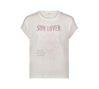 Cartoon T-shirt crème / magenta / rose ancienne / argent, Taille L