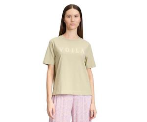 Cartoon T-Shirt pour Femme de la Marque, 100% Coton, Patch Kaki/Kaki, 40