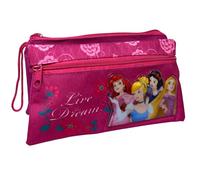 CARTOON Tombolino 3 compartiments trousse scolaire multi-compartiments papeterie organisateur porte-stylo crayons couleur, princesses, Organisateur de sac