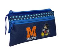 CARTOON Tombolino 3 compartiments trousse scolaire multi-compartiments papeterie organisateur porte-stylo crayons couleur, Mickey, Organisateur de sac