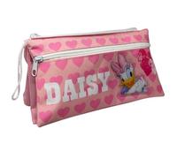 CARTOON Tombolino 3 compartiments trousse scolaire multi-compartiments papeterie organisateur porte-stylo crayons couleur, Daisy, 22 x 13.5 x 2 cm, Organisateur de sac
