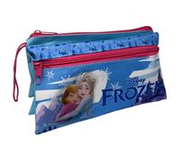 CARTOON Tombolino 3 compartiments trousse scolaire multi-compartiments papeterie organisateur porte-stylo crayons couleur, La Reine des neiges., Organisateur de sac