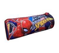 CARTOON Tombolino, trousse scolaire ronde, école, papeterie, organisateur de crayons, couleurs, rouge, 22 x 8 x 8 cm, Spiderman (1)