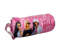 CARTOON Trousse d'école ronde avec poignée d'école de papeterie, organisateur de crayons de couleur, Barbie, Organisateur de sac