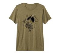 Cartoon Tuba Girl Classical Music T-Shirt Haut de Gamme