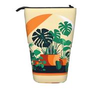 Cartoon Turtle Back Bamboo Extensible Stand Pencil Pouch Multi-Design Oxford Fabric Adjustable Height Cosmetic Bag