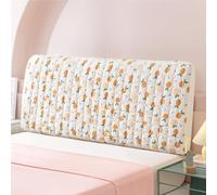 Cartoon Velvet Bed Headboard Slipcover for Kids Bedroom, Dustproof Decor Cover Fits Queen King Full Twin Cal King Size Beds(Orange,200cm/78in)