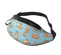 Cartoon Yoga Fox Casual Fanny Pack Hommes Femmes Taille Sac avec Sangle Réglable Trou D'écouteur pour Les Sports De Plein Air Courir Voyager Randonnée Camping Cyclisme