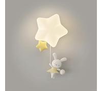 Cartoons Wall Sconce Creative White Wall Sconce Modern Wall Lamp Acrylic Led Wall Light Fixtures Star Shape Wall Washing Lamp for Children Room Bedroom Living Room Kitchen Hallway(Size:Dark Colo/C