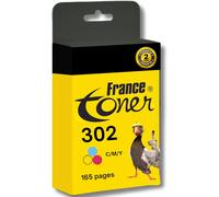 Cartouche 302 Couleur C/M/Y Remplacement Pour Cartouche Hp 302 (F6U65Ae) Compatible Avec Hp Envy 4525 4520 Officejet 3831 5230 3830 Deskjet 3630 3636 - Cartouche D'Encre Hp302