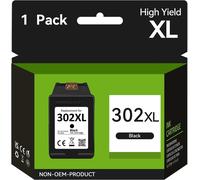 Cartouche 302 Xl Noir Remanufacturées Pour Cartouche Hp 302 Noir, Encre 302Xl Noir Pour Envy 4520 4525 4527 Deskjet 2130 3636 3634 3632 Officejet 3831 3833 3830 5232 3835 5220 Impr[ENC943856]