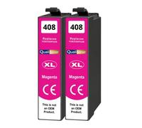 Cartouche 408XL compatible pour Epson WF-C4310DW WF-C4810DTWF Magenta avec puce 1700 pages Pack 2