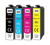 Cartouche 408XL compatible pour Epson WF-C4310DW WF-C4810DTWF Noirs et Couleurs avec puce Pack 4